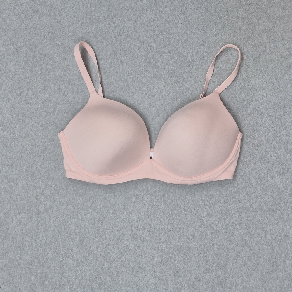 Victoria's Secret Women Bra 34DD Pink Body By T Shirt Wireless Adjustable Straps